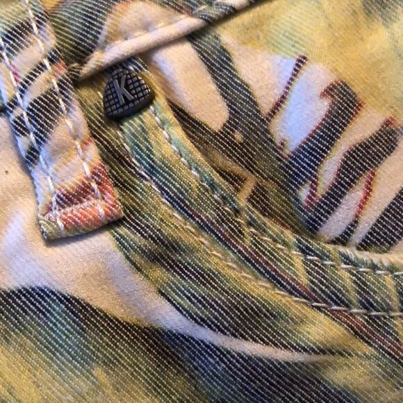 KUT FROM THE KLOTH Shorts Jane High Rise Tropical Blossom Size 14 - Picture 4 of 9